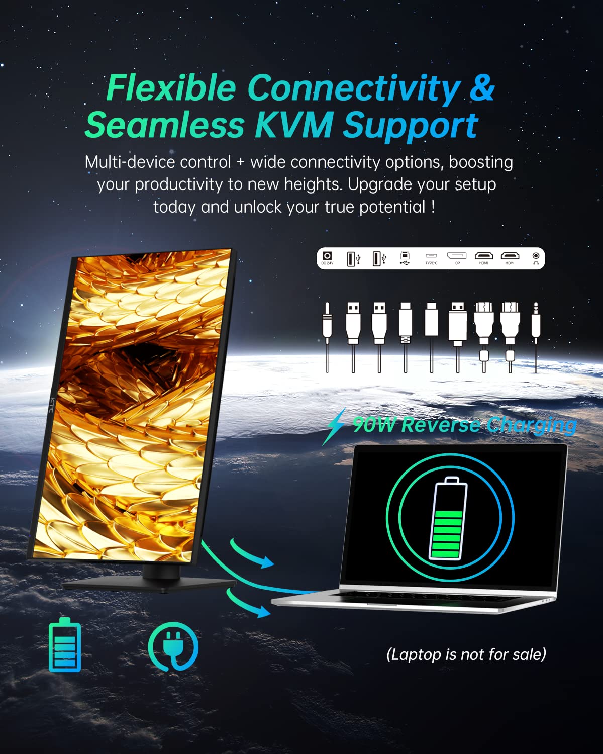 KTC 27 inch Computer Monitors (4K 165Hz MiniLED)