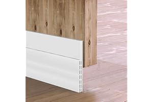 SYSMIE [New Upgrade] Door Draft Stopper Door Sweep, 3-2/5"W Widened Door Sweep Seal Gap Up to 1-4/5" for Interior & Exterior Doors - Keeping Draft, Noise, Dust and Unwanted Animals Out,3-2/5"W x 39" L,White…