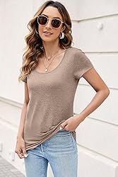 Sherosa T Shirts for Women Summer Short Sleeve Tops