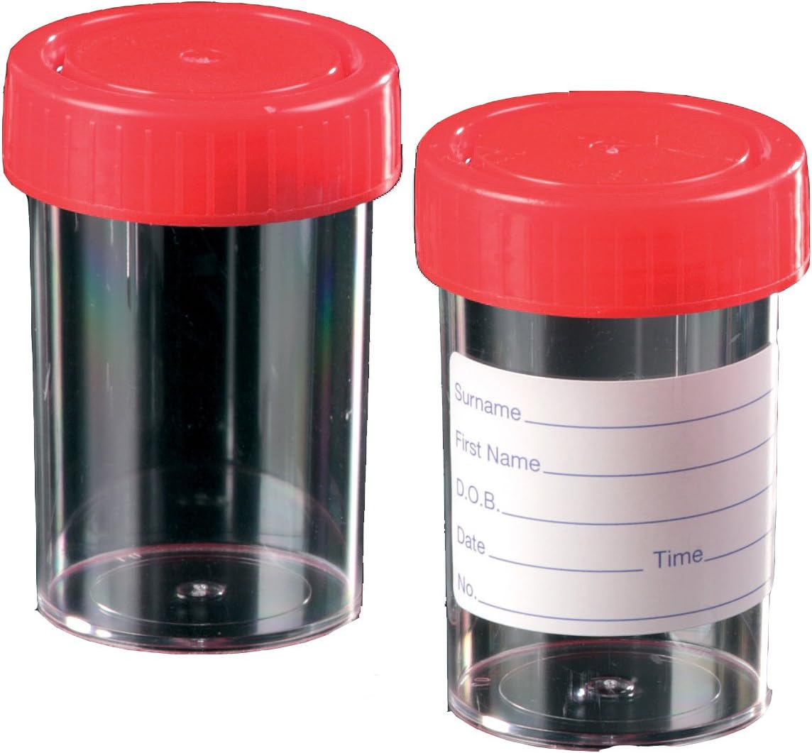 Deltalab 309502 Container Plastic Cap, No Label, 60 mL (Pack of 600)