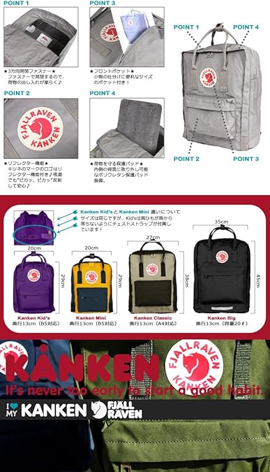 Amazon フェールラーベン Kanken 16l カンケン バックパック リュック ユニセックス H 並行輸入品 Fjall Raven フェールラーベン レディース