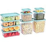 SHOMOTE 10 Pack Food Storage Containers with Lids Airtight, Stackable Kitchen Storage Containers for Food BPA Free…
