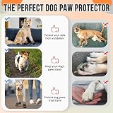 SlowTon Dog Boots Waterproof Non Slip Paw Protectors Adjustable Reflective view 7