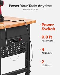 VEVOR Adjustable Workbench, 60-inch Garage
