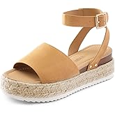 DREAM PAIRS Women's Platform Espadrilles Casual Ankle Strap Wedge Sandals Comfortable Dressy Summer Shoes