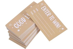 TOVINANNA 200pcs Kraft Paper Raffle Tickets with Entry Form for Contests Events Silent Auctions and Door