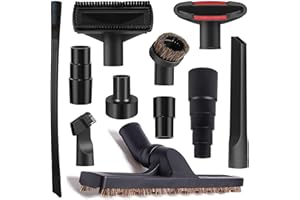 11Pcs Universal Vacuum Attachment Kit 1-1/4" Vacuum Hose Adapter Wet Dry Plastic Vacuum Cleaners Accessories with Extension W