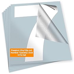 iSYFIX White Vinyl Number 7 (Seven) Stickers - 6