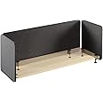 VIVO Clamp-on Privacy Panels 60 x 24 inch (x1), 24 x 24 inch (x2), Sound Absorbing Cubicle Desk Dividers, 3 Acoustic Partitions, Dark Gray, PP-3-V108D