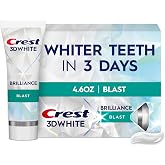 Crest 3D White Brilliance Toothpaste, Brilliance Blast, 4.6 oz (Pack of 1), Whiter Teeth in 3 Days, Anticavity Fluoride Toothpaste for 24 Hour Active Stain Prevention