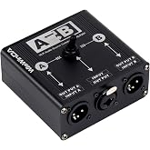 WisWinDa Pro XLR Passive A/B Switch Box Reversible Operation Design Balanced Audio Converter 2 Channel HiFi Stereo Audio Selector No Loss Switching Aluminum Shell (XLR A/B Swtich Box (F-2M))