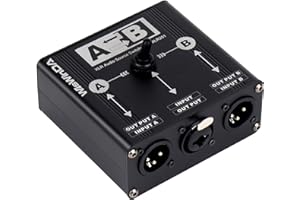 WisWinDa Pro XLR Passive A/B Switch Box Reversible Operation Design Balanced Audio Converter 2 Channel HiFi Stereo Audio Selector No Loss Switching Aluminum Shell (XLR A/B Swtich Box (F-2M))