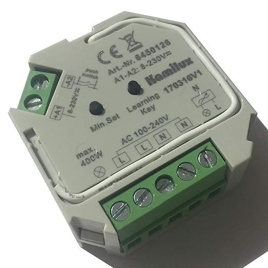 1 Stück LED Funk Dimmer Elektronisch 400 Watt Bedienung durch einfachen Taster
