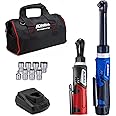 ACDelco ARW1218-K18 G12 Series 12V Li-ion Cordless 3/8” Extended Rachet Wrench & ¼” Ratchet Wrench Combo Tool Kit