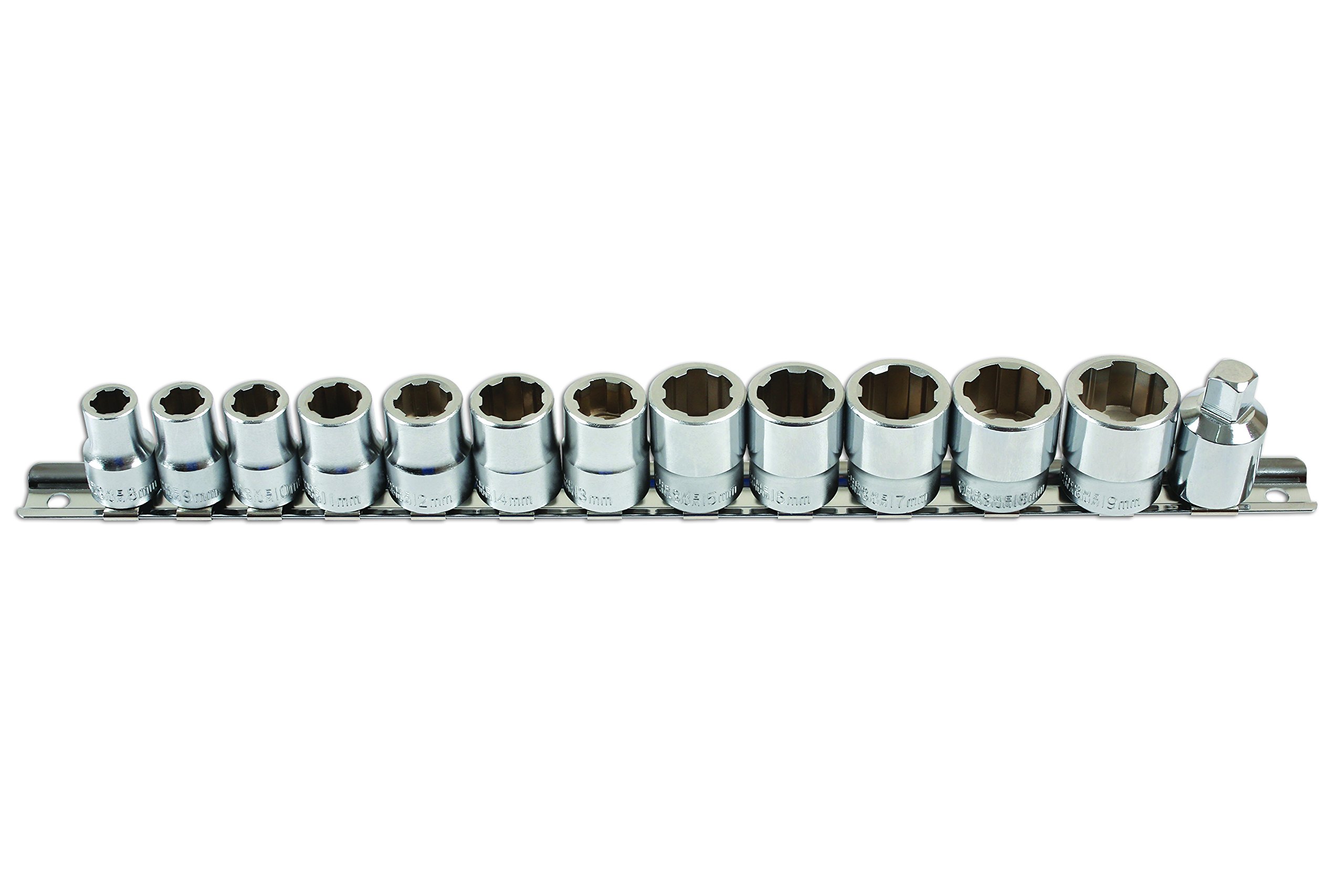 Laser 6834 Socket Set Damaged/Undamaged Nuts 3/8"D 13pc