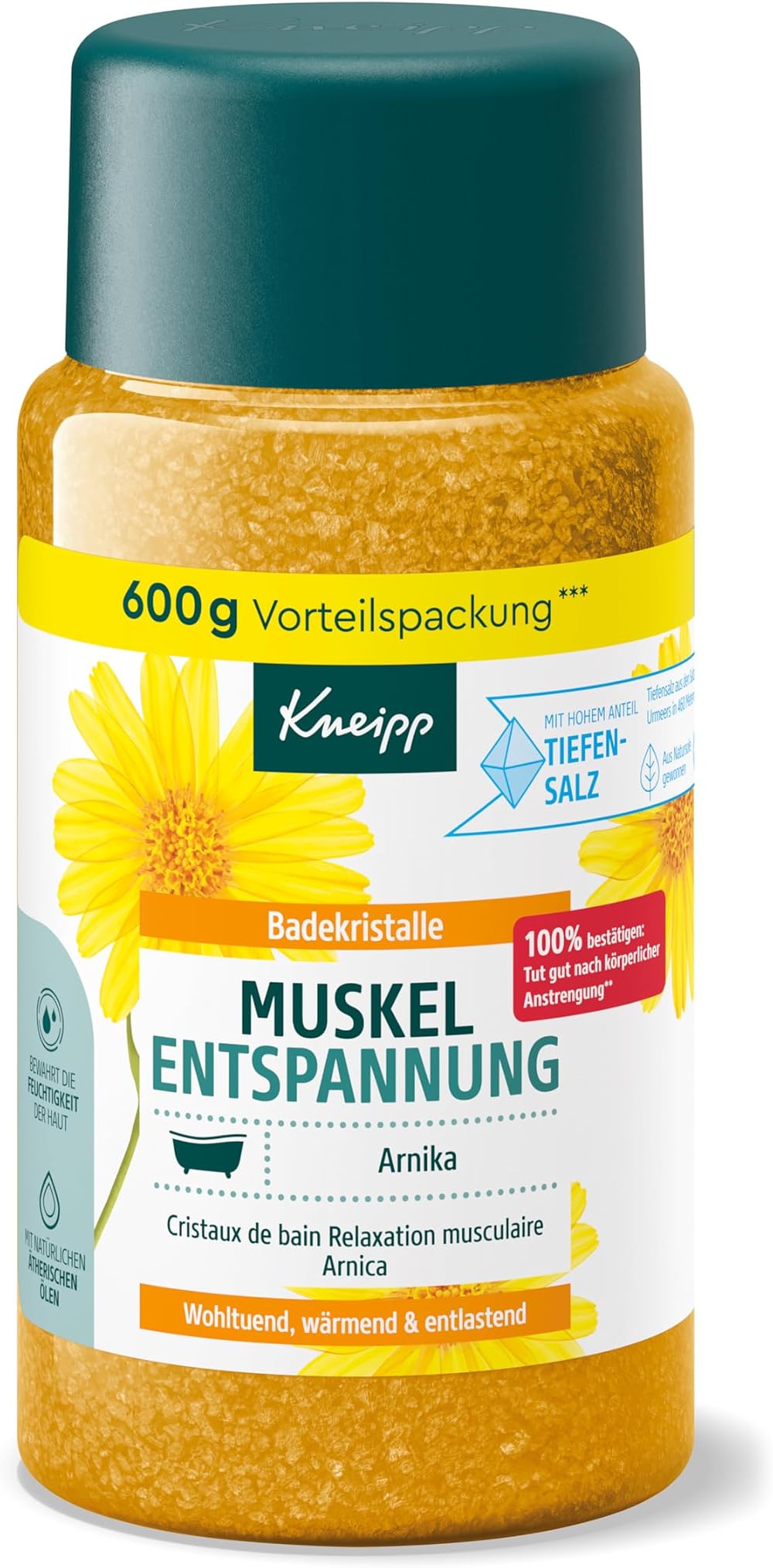 Kneipp Bath Crystals Muscle Relaxation 600 g with Arnica & Essential Oils