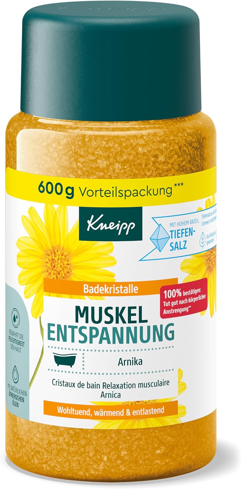 Kneipp Bath Crystals Muscle Relaxation 600 g with Arnica & Essential Oils