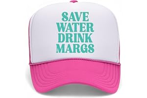 BROTHER TRUCKERS Save Water Drink Margs Trucker Hat | Margarita Tequila Drinking Funny Cute Drinks | Premium Foam Snapback Hat for Men & Women
