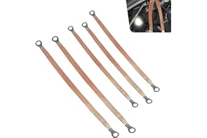 Titwaye 5 PCS Automotive Ground Strap, Flat Braided Copper Grounding Strap, Professional Ground Cable Wire with Terminals Plu
