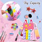 hirsrian Pop Fidget Bag Toy Rainbow Unicorn Fashion Shoulder Bag view 6