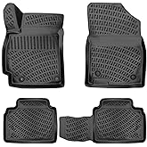 RizLiner Hyundai Elantra & Elantra N 2021-2026 (No Hybrid and GT Models) Floor Mats 3D Custom Fit Compatible with Hyundai Elantra Rubber Car Mat Laser Measured Floor Liner All Weather (Front & Rear)
