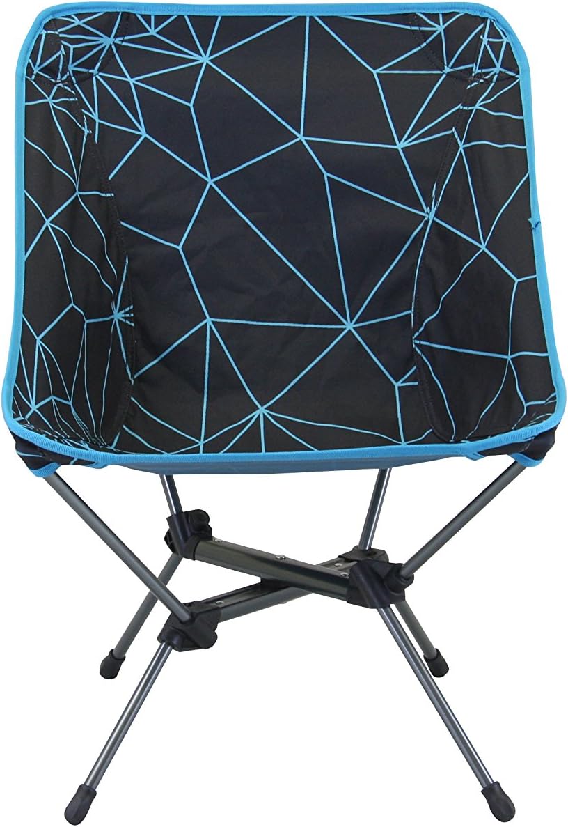 Portal OutdoorUnisex's Malta Foldable Camping Chair, Black/Blue, 45 x 30 x 35 cm, Black/Blue