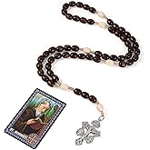 Rosary Beads Catholic for Women Men,Pardon Crucifix with St Benedict and Milagrosa Medal,Cruz Del Perdon Catolica,Crucifijo Del Perdon,Rosarios Catolicos Regalos Cristianos Para Hombre y Mujer