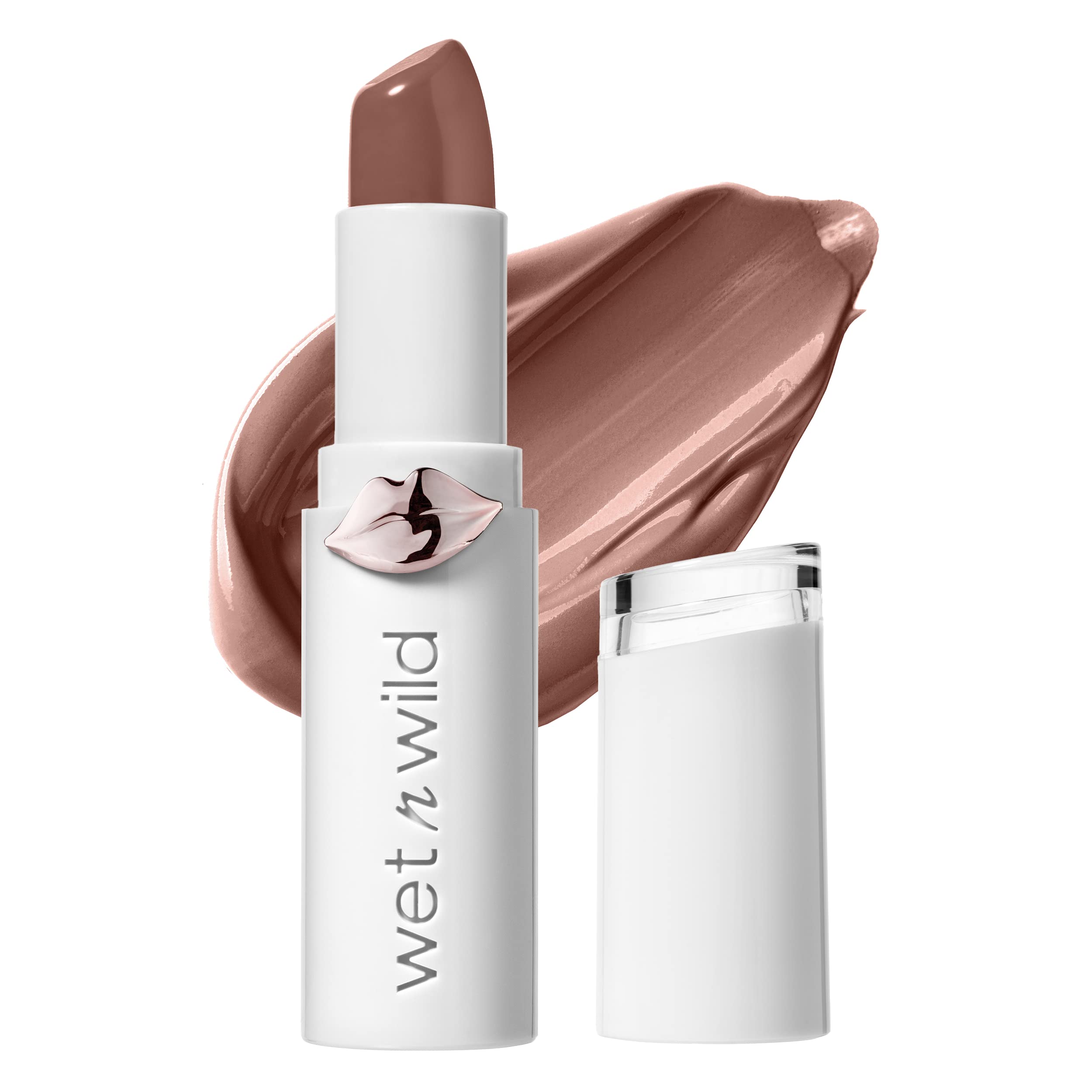 Photo 1 of wet n wild Mega Last High-Shine Lipstick Lip Color, Infused with Seed Oils For a Nourishing High-Shine, Buildable & Blendable Creamy Color, Cruelty-Free & Vegan - Clothes Off