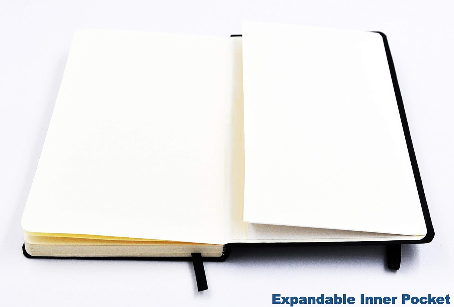 LYTek Classic Notebook Journals, 2 Pack 5.15"x8.25" Ruled Hardcover Notebooks, Faux Leather and Elastic Closure with Pocket, Premium Acid Free Paper, 200 Pages Per Pack. (Black) : Office Products