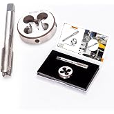 M12 x 1.25mm Metric Tap and Die Set, Right Hand Machine Round Tap Die | High-Speed Steel Round Thread Die Set Tool for carbon steel, aluminum, iron, class metal materials through-hole processing.