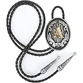 Wentur Bolo Tie for Men - Western Bolo Ties Alphabet Initial Letter ABCDJMR to Z - Western Cowboy Bolo Tie for Women Cowgirl
