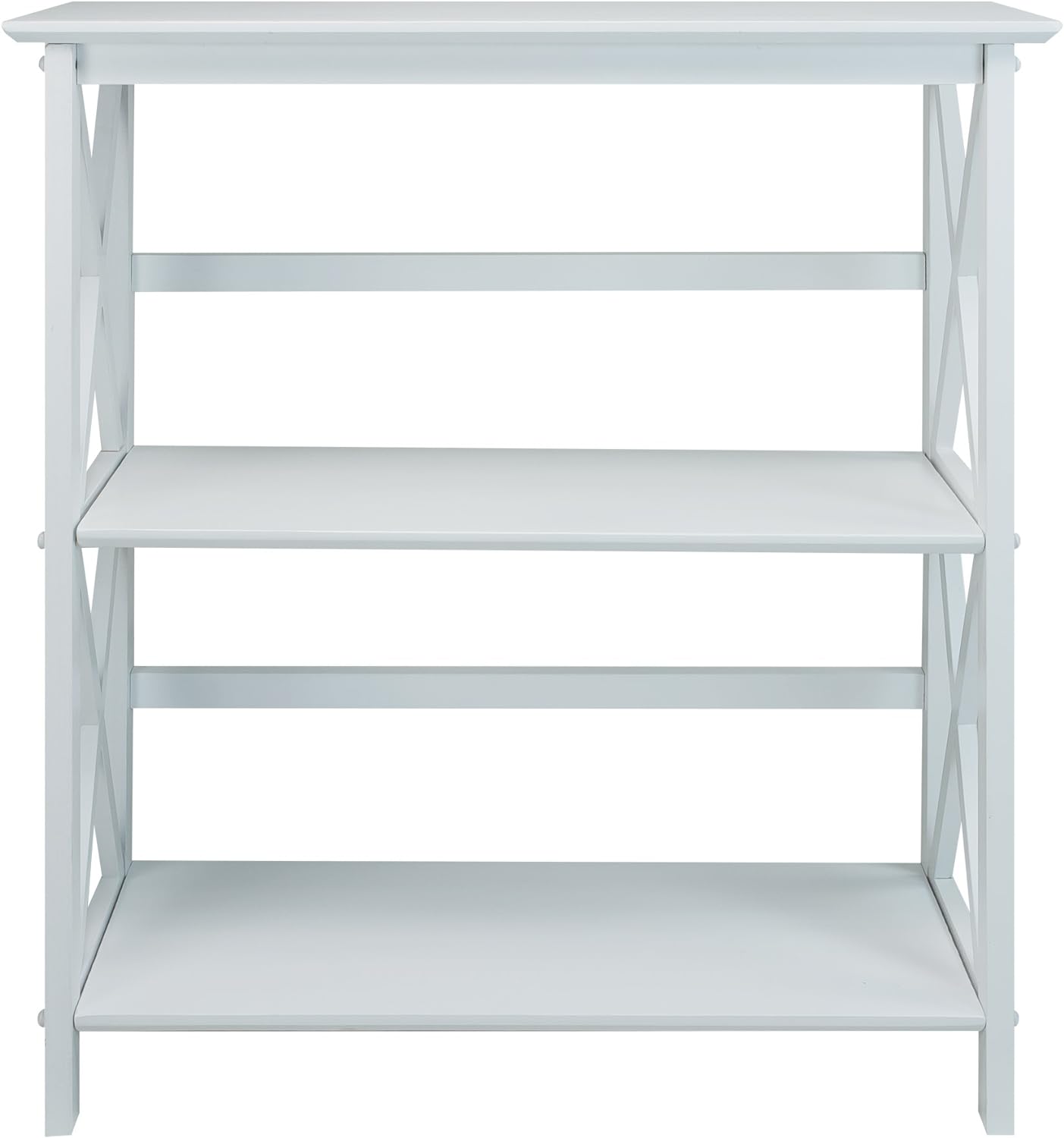 Casual Home Montego 3-Shelf Bookcase, White: Furniture & Decor
