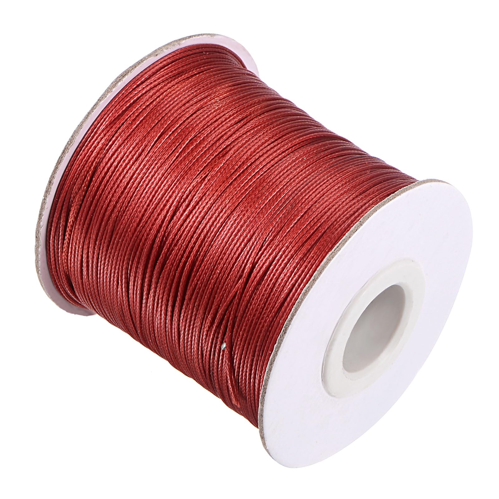 CoCud Waxed Polyester String Cord, 173 Yards 159m Length 0.5mm Dia, Soft Smooth Beading Thread Wine Red - (Applications: for DIY Craft)