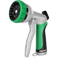 RESTMO Garden Hose Nozzle, Heavy Duty Metal Water Hose Nozzle with 7 Adjustable Spray Patterns, High Pressure Hand…
