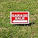 WDS Premium Garage Sale Signs Pack with Stakes - 4 Pack Garage Sale Sign Kit for Street - (2) 12