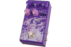 Klowra Gnash Dual-Channel Analog Distortion Guitar Effects Pedal, Series/Parallel High-Gain Drive with Wavefolder & Mid-Cut, 