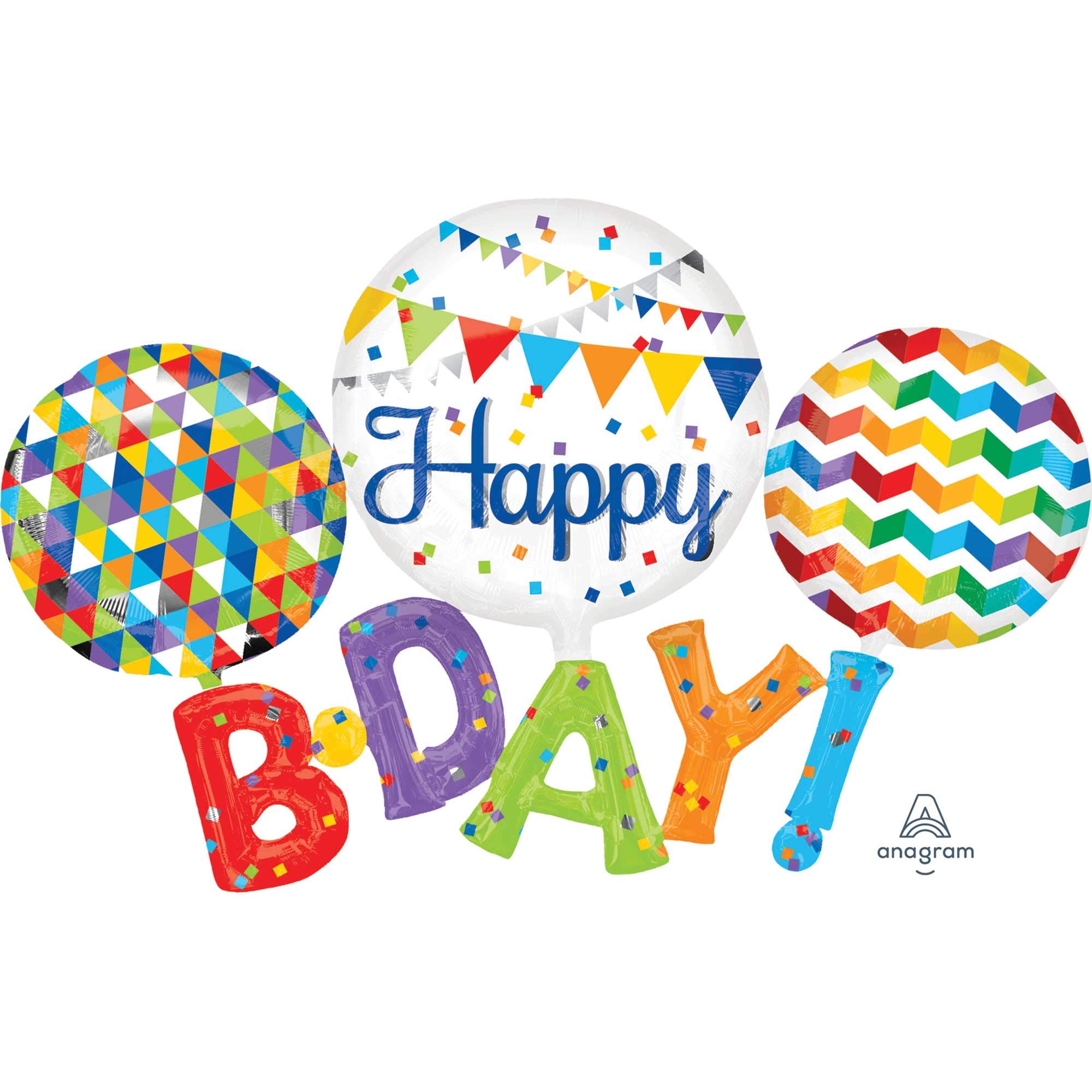 Amscan 3122701 Multi-Ball:Happy B-D-A-Y