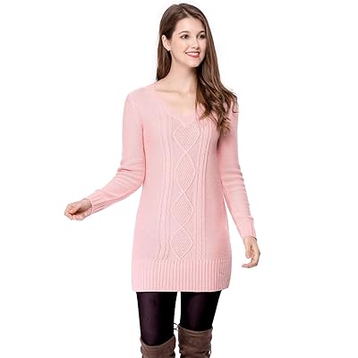 Women's Cable Knit Tunic Sweater with V-Neck and Nigeria Ubuy