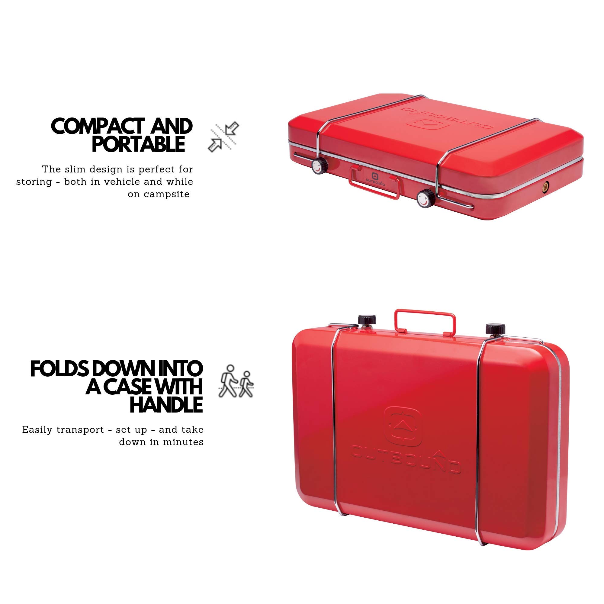 Outbound Camping Stove Portable Propane Gas Stove 2 Burners Perfect