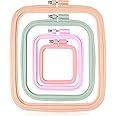 QLOUNI 5-Piece Plastic Embroidery Hoop Set - 5 Sizes (3" To 15") In Assorted Candy Colors - View #6