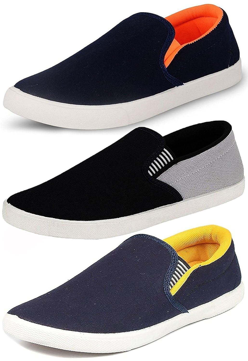 Ethics Perfect Combo Pack of 3 Stylish Premium Loafer Shoes for Men