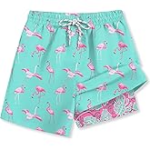 Boys Summer Beach Swim Trunks Compression Liner Adjustable Drawstring Board Shorts 6-16 Years