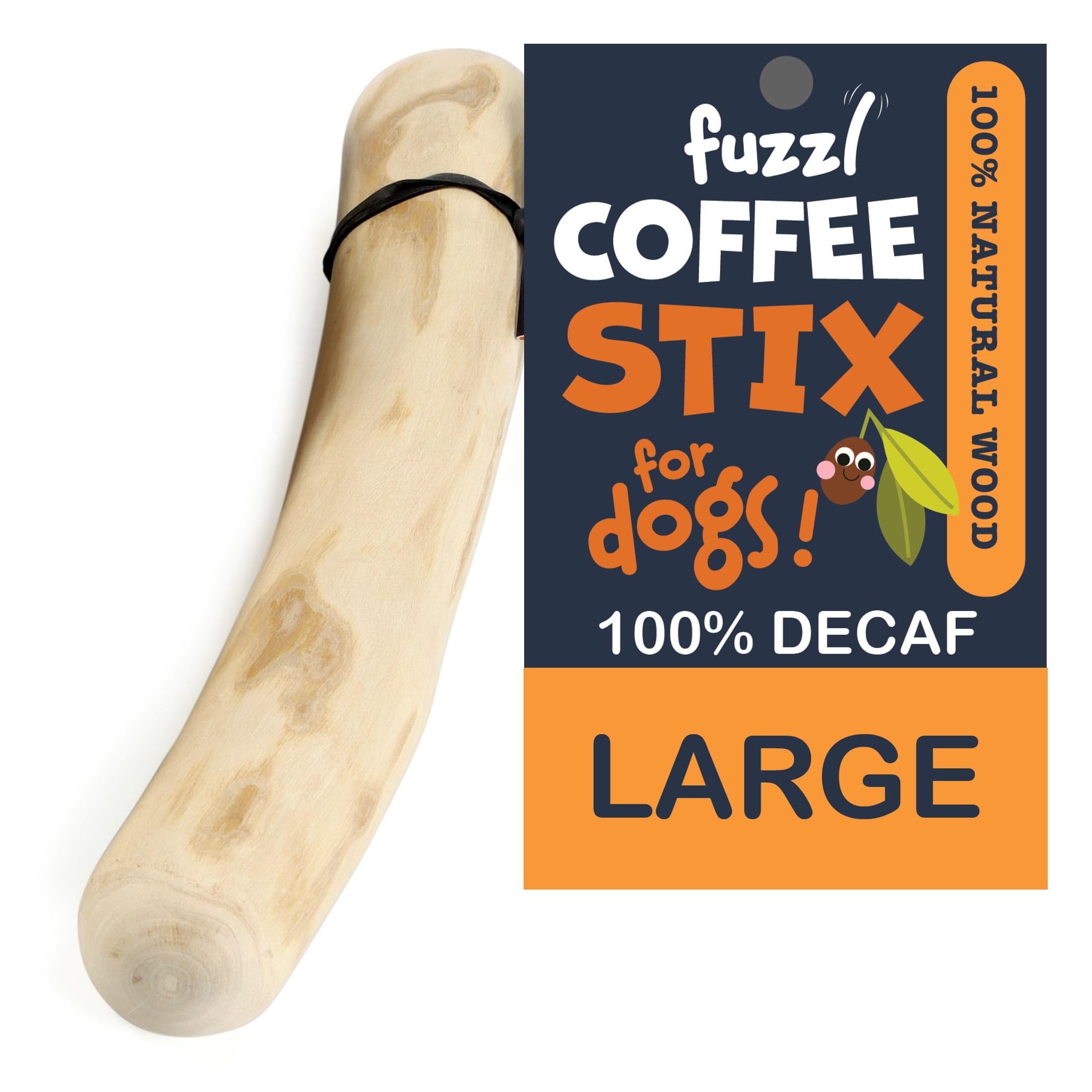 Fuzzl Coffee Stix Large Pack Dog Chew Toy for Large Dogs - Natural Chews Tough Dog Toys Dog Bone Long Lasting for Aggressive Chewers Strong Toy for Dogs Durable
