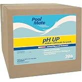 Pool Mate 20-Pounds Premium pH Up for Swimming Pools | 100% Sodium Carbonate, Raises pH, pH Increaser, Easy To Use, Works Fast