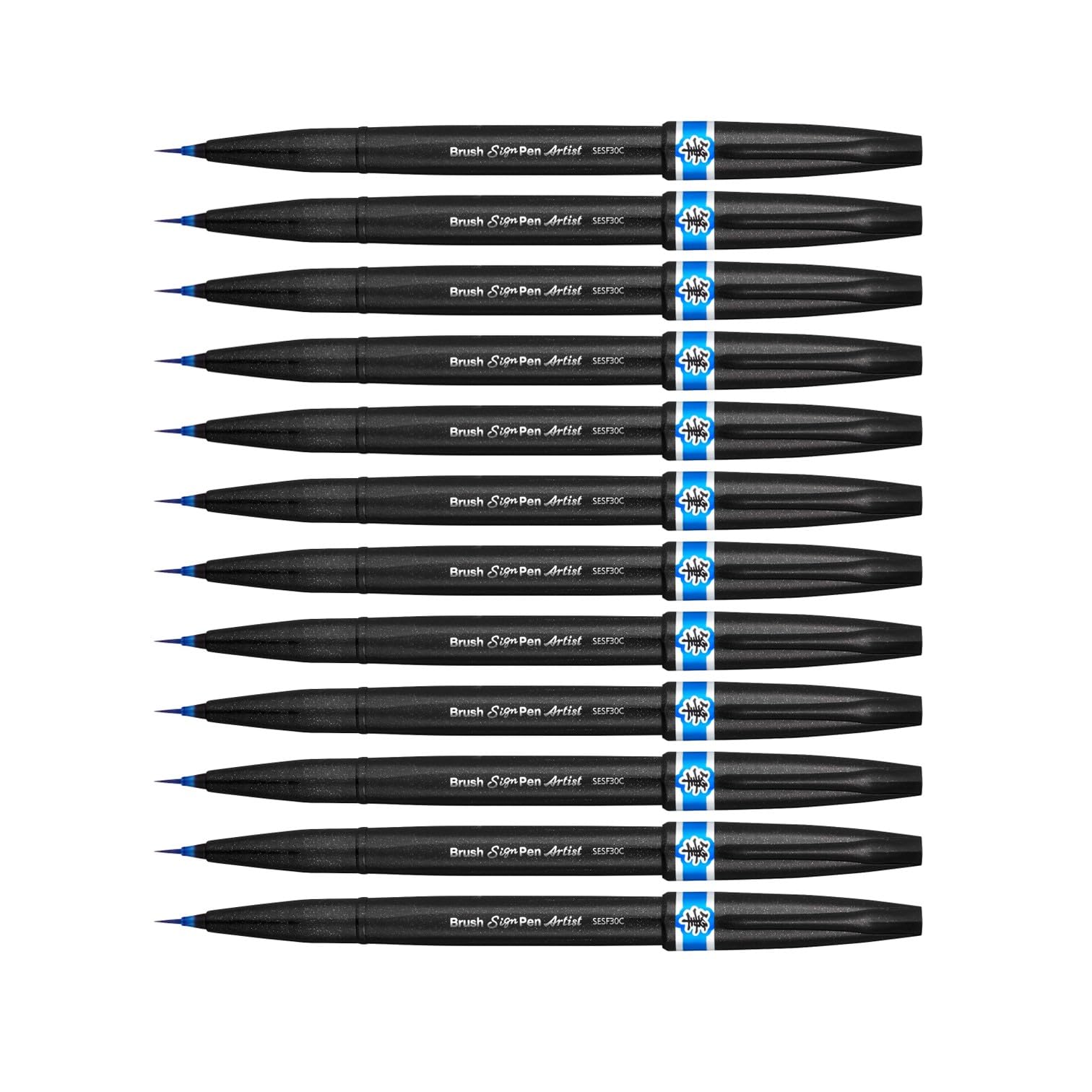 Pentel SESF30 °C SX Extra Fine Brush Tip, Set of 12 Blue — image 1