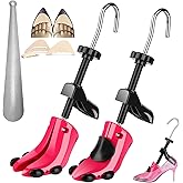 JJDPARTS Plastic &amp; Wooden Shoe Stretcher, Pair 4-Way Shoe Expander Widener Shoe Tree Extender for Women Men