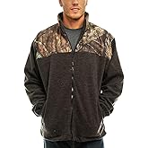 TrailCrest Men's C-Max Full Zip Polar Fleece Jacket, Mossy Oak Camo Patterns