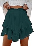 Lepunuo Womens Shorts High Waisted Skorts Flowy