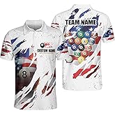 SHAANT Personalized Billiards Shirt, Billiard Pool Shirt for Men, Pool Shirts for Men Billiards, Billiard Team Shirts