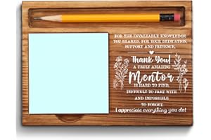 VIZUZI Mentor Gifts for Women, Men, Mentor Appreciation Gifts, Thank You Gifts for Mentor, Best Mentor Office Desk Decor Gifts Self-Stick Note Pad Holders ZSS13
